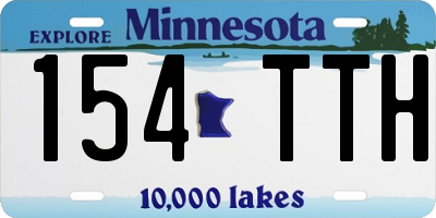 MN license plate 154TTH