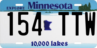 MN license plate 154TTW