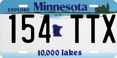 MN license plate 154TTX