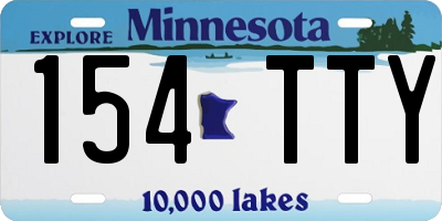 MN license plate 154TTY