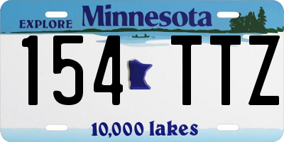 MN license plate 154TTZ