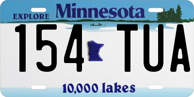 MN license plate 154TUA