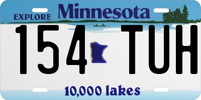 MN license plate 154TUH