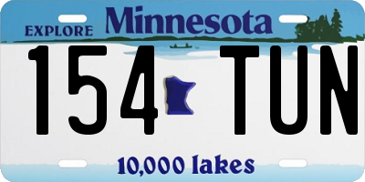MN license plate 154TUN