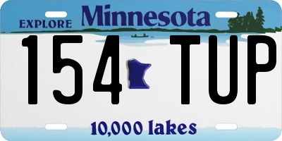 MN license plate 154TUP