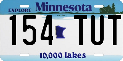 MN license plate 154TUT