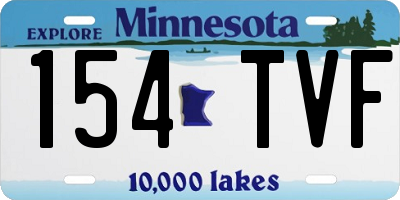 MN license plate 154TVF
