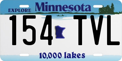 MN license plate 154TVL