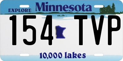 MN license plate 154TVP