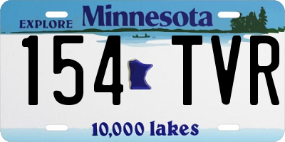 MN license plate 154TVR