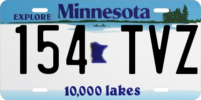 MN license plate 154TVZ
