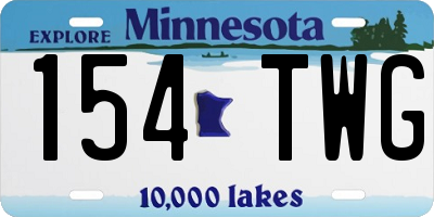 MN license plate 154TWG