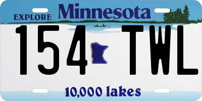 MN license plate 154TWL