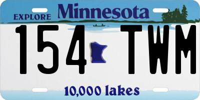 MN license plate 154TWM