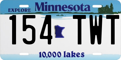 MN license plate 154TWT