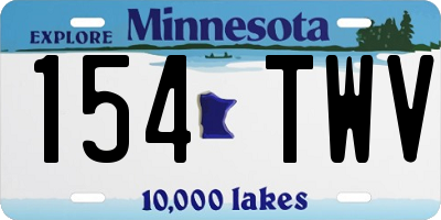 MN license plate 154TWV