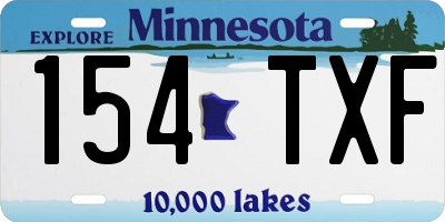 MN license plate 154TXF