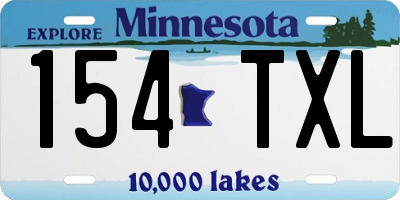 MN license plate 154TXL