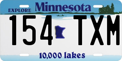 MN license plate 154TXM