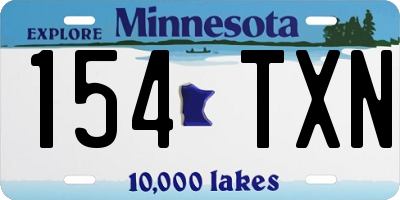 MN license plate 154TXN