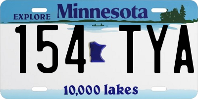 MN license plate 154TYA
