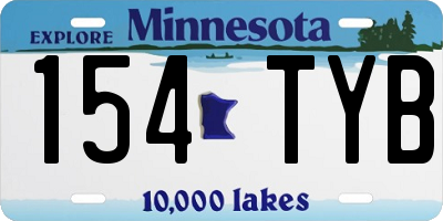 MN license plate 154TYB