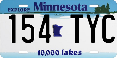 MN license plate 154TYC