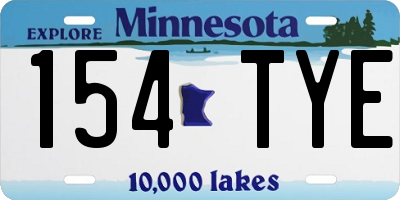 MN license plate 154TYE