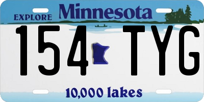 MN license plate 154TYG