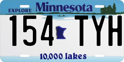 MN license plate 154TYH