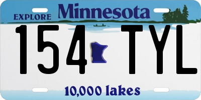 MN license plate 154TYL