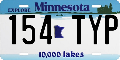 MN license plate 154TYP