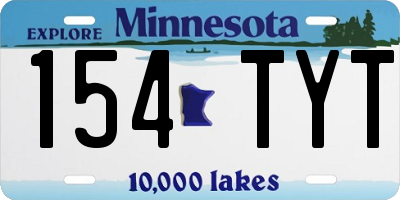 MN license plate 154TYT