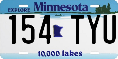 MN license plate 154TYU
