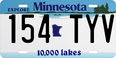 MN license plate 154TYV