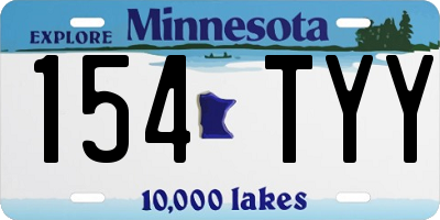 MN license plate 154TYY