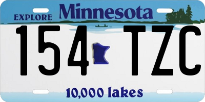 MN license plate 154TZC