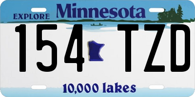 MN license plate 154TZD