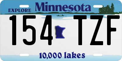 MN license plate 154TZF