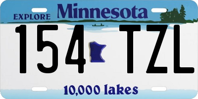 MN license plate 154TZL