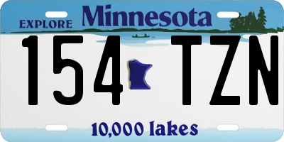 MN license plate 154TZN