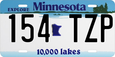 MN license plate 154TZP