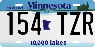 MN license plate 154TZR