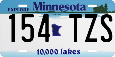 MN license plate 154TZS