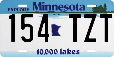 MN license plate 154TZT