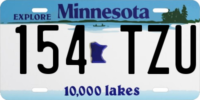 MN license plate 154TZU