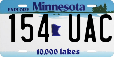 MN license plate 154UAC