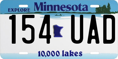 MN license plate 154UAD