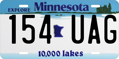 MN license plate 154UAG