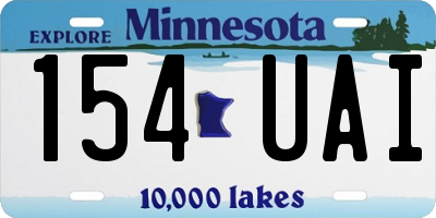 MN license plate 154UAI